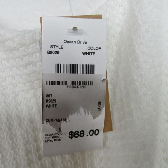 Surf Gypsy Women’s Waffle Knit Crop Top White Sz L - Picture 6 of 7